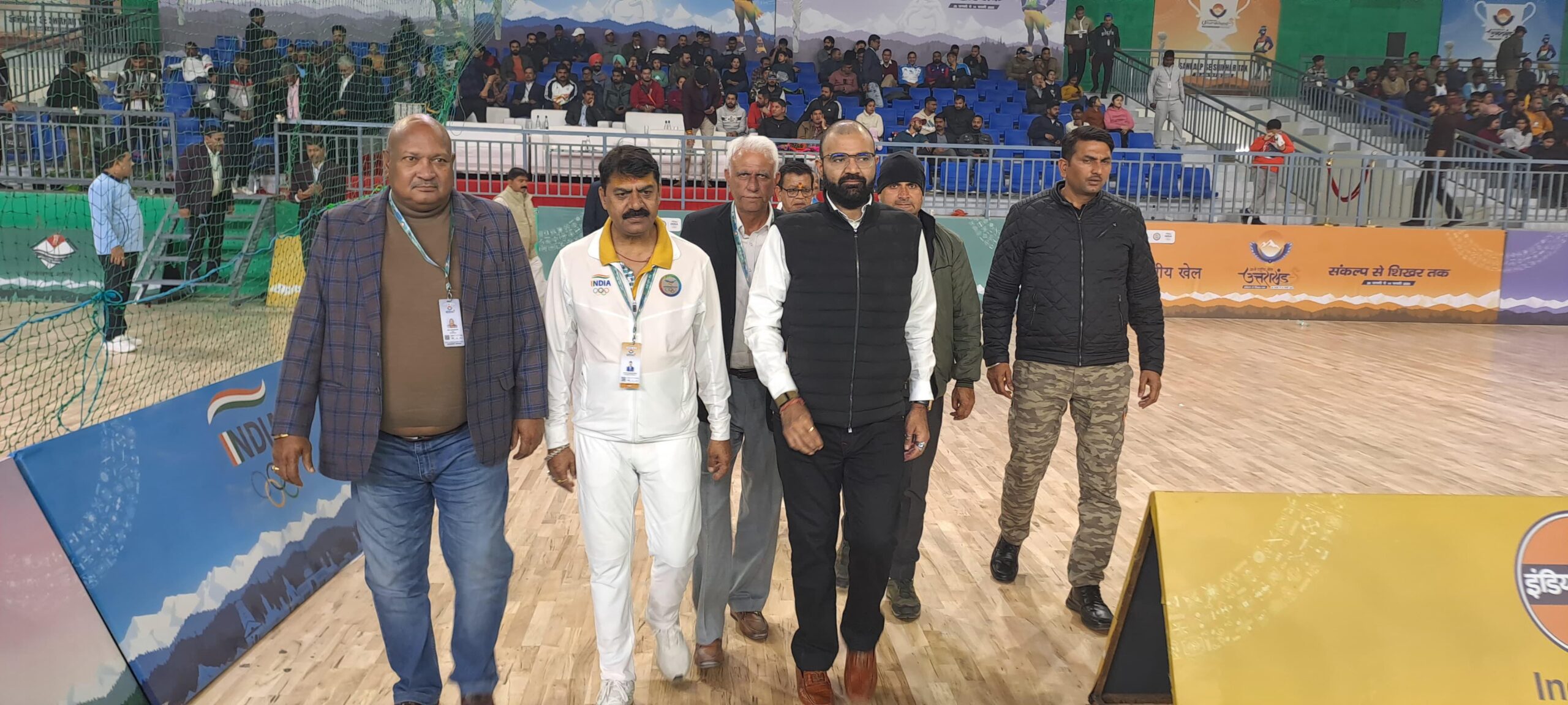 Karan Singh Chautala honored the players in the volleyball tournament of the 38th National Games held in Uttarakhand.