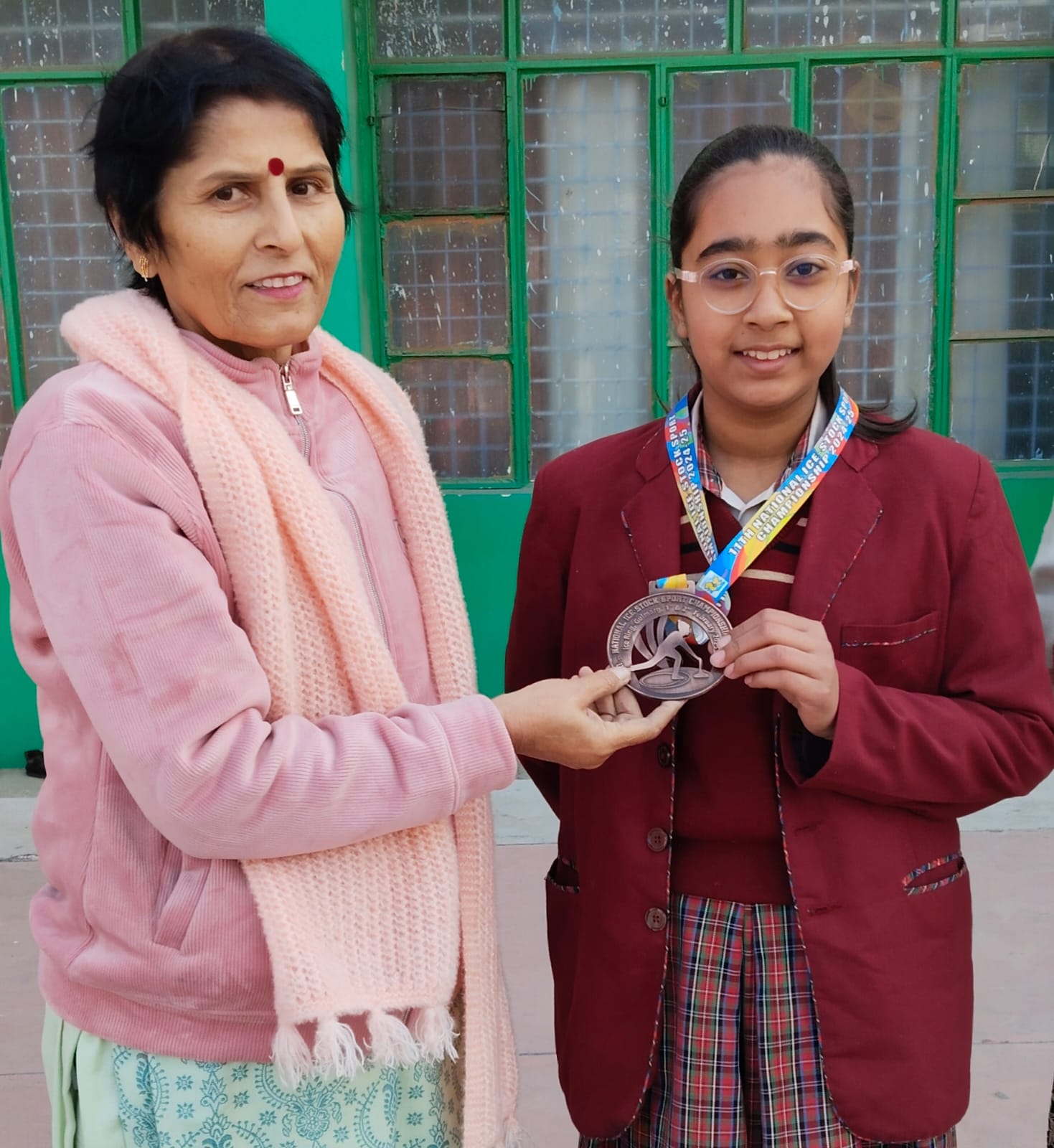 DAV Century Public School Student Angel Wins Bronze Medal in National Ice Stock Sports Championship Games